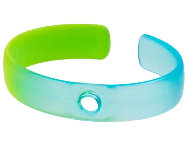 Clikits Bracelet, Bangle with Hole (Child Size) with Color Graduating to Trans-Light Bright Green Pattern
