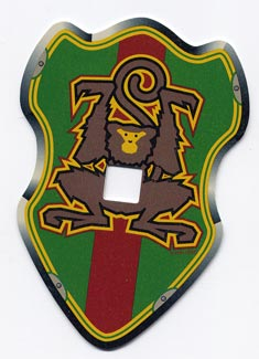 Plastic Shield (Undetermined Type) for Large Figures with Knights Kingdom Rascus Monkey Pattern