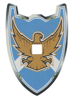 Plastic Shield for Large Figures with Knights Kingdom Jayko Hawk Pattern