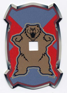 Plastic Shield (Undetermined Type) for Large Figures with Knights Kingdom Santis Bear Pattern