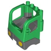 Duplo Cabin Truck Semi-Tractor Cab with Dark Bluish Gray Base