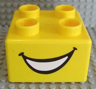 Quatro Brick 2 x 2 with Smile Pattern