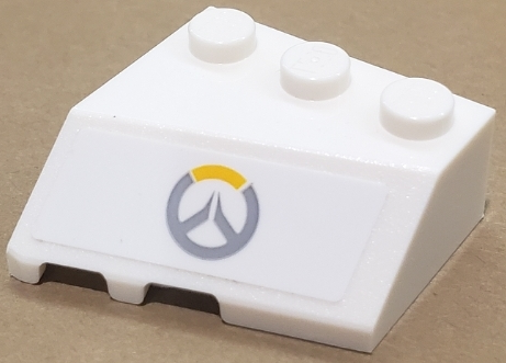 Wedge 3 x 3 Sloped Right with Overwatch Logo Pattern (Sticker) - Set 75975