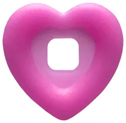 Clikits, Icon Accent Plastic Heart 3 3/8 x 3 3/8 with Raised Border
