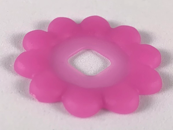 Clikits, Icon Accent Plastic Flower 10 Petals 3 5/8 x 3 5/8 with Raised Border