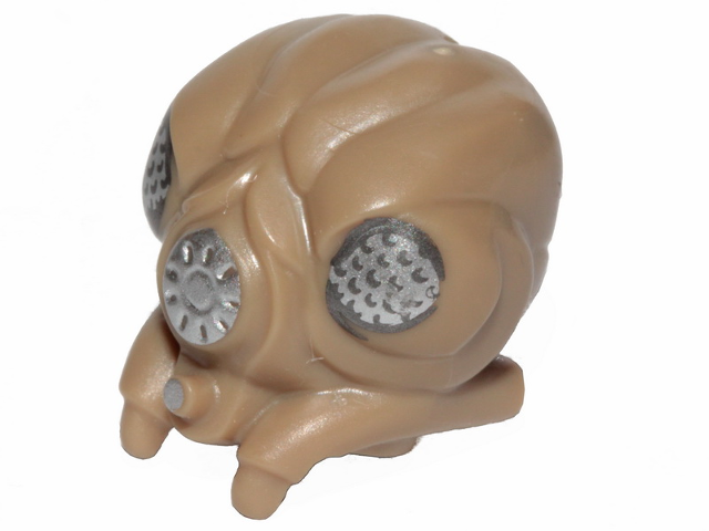 Minifigure, Head, Modified SW Gand with Zuckuss Pattern