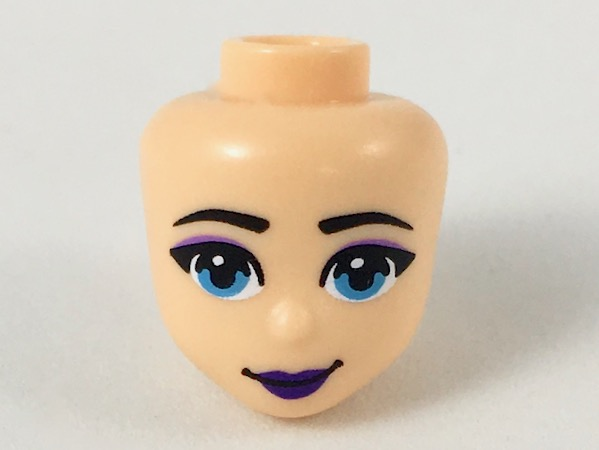 Mini Doll, Head Friends with Dark Azure Eyes, Dark Purple Lips Pattern