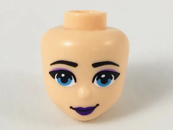 Mini Doll, Head Friends with Dark Azure Eyes, Dark Purple Lips Pattern