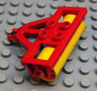 Duplo Farm Plow Type 1, Roller Holder with Yellow Duplo Farm Plow Type 1, Roller Attachment, Smooth (4828 / 31035)