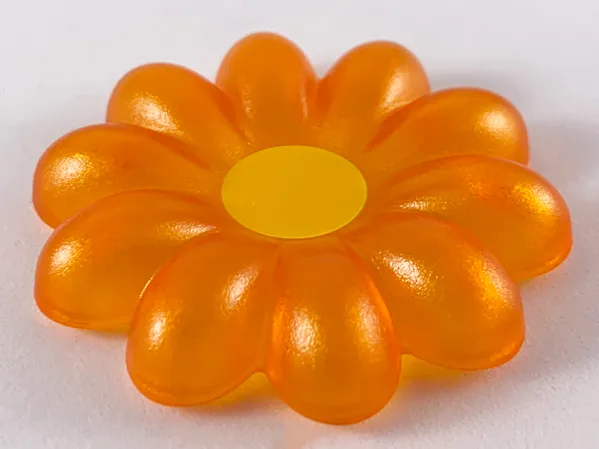 Clikits, Icon Flower 10 Petals Giant with Pin with Yellow Center Pattern
