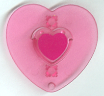 Clikits, Icon Heart with 2 Pins and Picture Holder with Magenta Heart Pattern