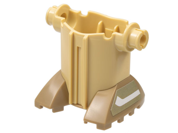 Sports Promo Figure Base with Dark Tan Feet with White Check Stripe Pattern on Both Sides (Stickers) - Set 7921