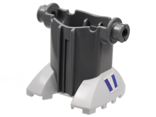 Sports Promo Figure Base with Very Light Bluish Gray Feet with Violet Stripes Pattern on Both Sides (Stickers) - Set 7917