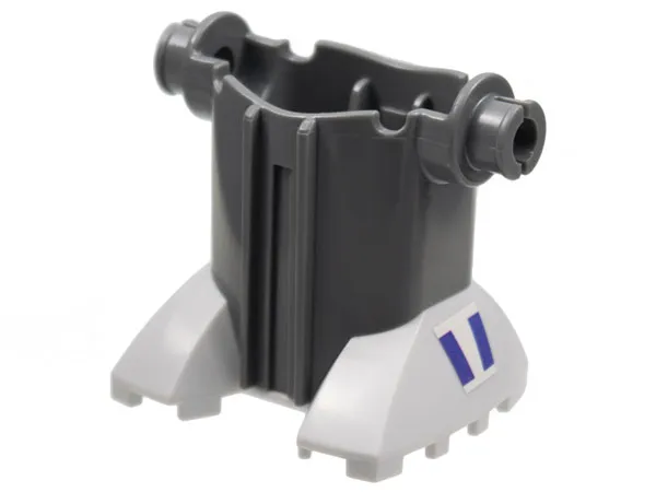 Sports Promo Figure Base with Very Light Bluish Gray Feet with Violet Stripes Pattern on Both Sides (Stickers) - Set 7917