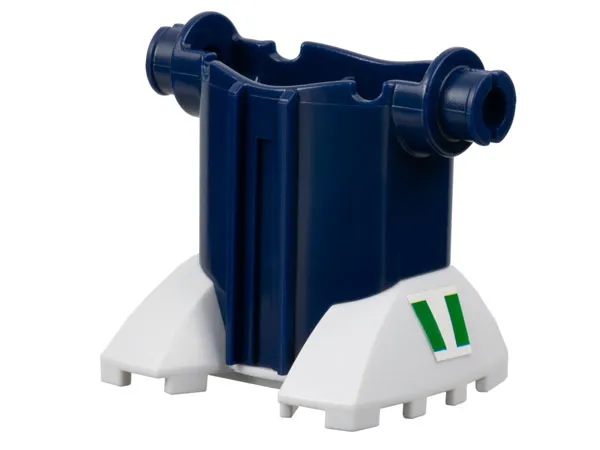 Sports Promo Figure Base with Very Light Bluish Gray Feet with Green Stripes Pattern on Both Sides (Stickers) - Set 7918