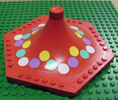 Fabuland Merry-Go-Round Type 2 Roof with Spots Pattern (Stickers) - Set 3683