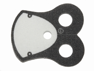 Minifigure Armor Pauldron Cloth with Black Neck and 2 Black Circles Pattern, Thick Border