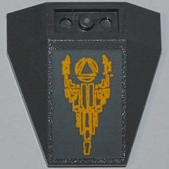 Wedge 4 x 4 Triple Inverted with Connections between 2 Studs with Atlantis Logo and Stones Pattern (Sticker) - Set 8078