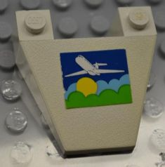 Wedge 4 x 4 Taper without Stud Notches with Airplane above Sun & Clouds Pattern (Sticker) - Set 1774