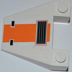 Wedge 4 x 4 Taper without Stud Notches with SW Snowspeeder Vent, Orange Stripe Pattern (Sticker) - Set 8089