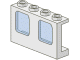 Window 1 x 4 x 2 Plane, Single Top Hole and Double Bottom Holes for Glass with Trans-Light Blue Glass (4863 / 4862)