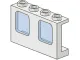 Window 1 x 4 x 2 Plane, Single Top Hole and Double Bottom Holes for Glass with Trans-Light Blue Glass (4863 / 4862)