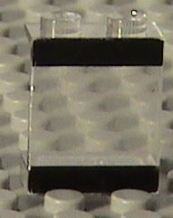 Panel 1 x 2 x 2 with Black Stripes on Top and Bottom Pattern