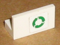 Panel 1 x 2 x 1 with Green Recycling Arrows Pattern (Sticker) - Set 7991