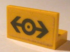 Panel 1 x 2 x 1 with Train Logo Dark Gray Medium Pattern (Sticker) - Set 2150