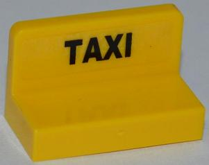 Panel 1 x 2 x 1 with Black 'TAXI' Pattern on Inside (Sticker) - Set 7937