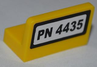 Panel 1 x 2 x 1 with 'PN 4435' on White Background Pattern (Sticker) - Set 4435