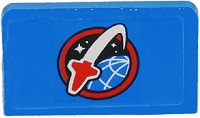 Panel 1 x 2 x 1 with Space Shuttle Logo Panel Pattern (Sticker) - Set 60080