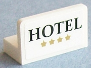 Panel 1 x 2 x 1 with 'HOTEL' and 4 Stars Pattern (Sticker) - Set 40141