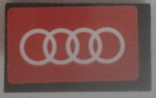 Panel 1 x 2 x 1 with White Audi Logo on Red Background Pattern (Sticker) - Set 75873