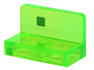 Panel 1 x 2 x 1 with Dark Green Square Off-Set Pattern (Minecraft Slime)