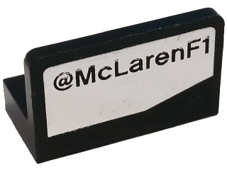 Panel 1 x 2 x 1 with '@McLarenF1' Pattern Model Left Side (Sticker) - Set 75911