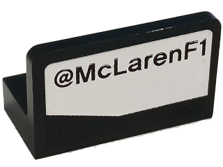 Panel 1 x 2 x 1 with '@McLarenF1' Pattern Model Right Side (Sticker) - Set 75911