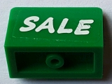 Panel 1 x 2 x 1 with White 'SALE' on Green Background Pattern (Sticker) - Set 71016