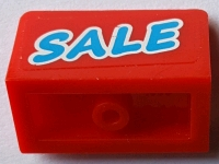 Panel 1 x 2 x 1 with Blue 'SALE' on Red Background Pattern (Sticker) - Set 71016