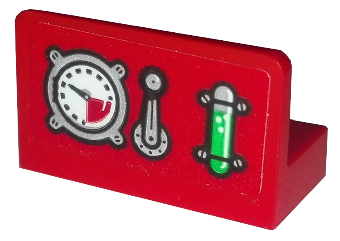 Panel 1 x 2 x 1 with Gauges and Crank Pattern (Sticker) - Set 10263