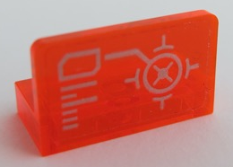 Panel 1 x 2 x 1 with Silver Head-Up Display (HUD) with Crosshairs Pattern (Sticker) - Set 70361