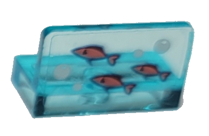 Panel 1 x 2 x 1 with 3 Coral Fish and White Bubbles Pattern (Sticker) - Set 41380