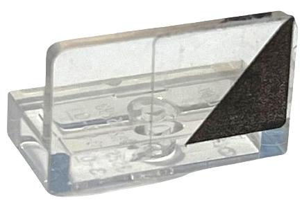 Panel 1 x 2 x 1 with Black Triangle Corner on Transparent Background Pattern Model Left Side (Sticker) - Set 76912