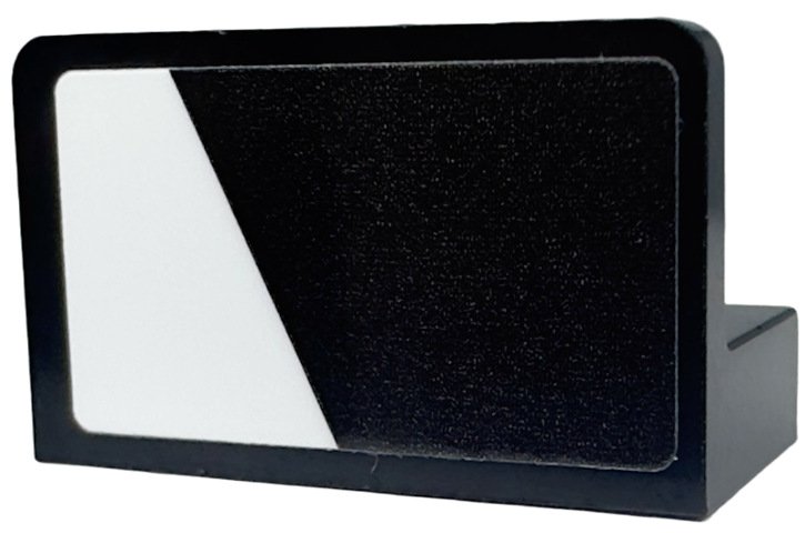 Panel 1 x 2 x 1 with White Trapezoid Stripe Pattern Model Left Side (Sticker) - Set 76918