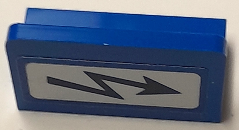 Panel 1 x 2 x 1 with Black Electricity Danger Sign on White Background Pattern Model Right Side (Sticker) - Set 40166