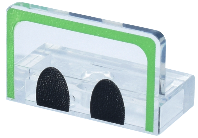 Panel 1 x 2 x 1 with Black Half Ovals and Bright Green Border Pattern (Super Mario Yoshi Bike Windscreen)