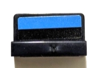 Panel 1 x 2 x 1 with Dark Azure Stripe Pattern on Both Sides (Stickers) - Set 42162