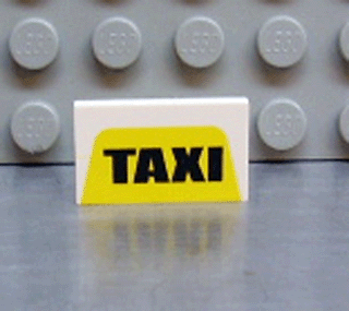 Panel 1 x 2 x 1 with 'TAXI' on Yellow Pattern