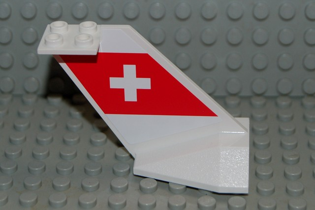 Tail Wedge with SWISS Air Logo Pattern on Both Sides (Stickers) - Set 4032-8