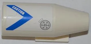 Engine, Smooth Large, 2 x 2 Thin Top Plate with Blue V-Shaped Stripe, 'CAUTION' and Filler Cap Pattern Model Left Side (Sticker) - Set 4439